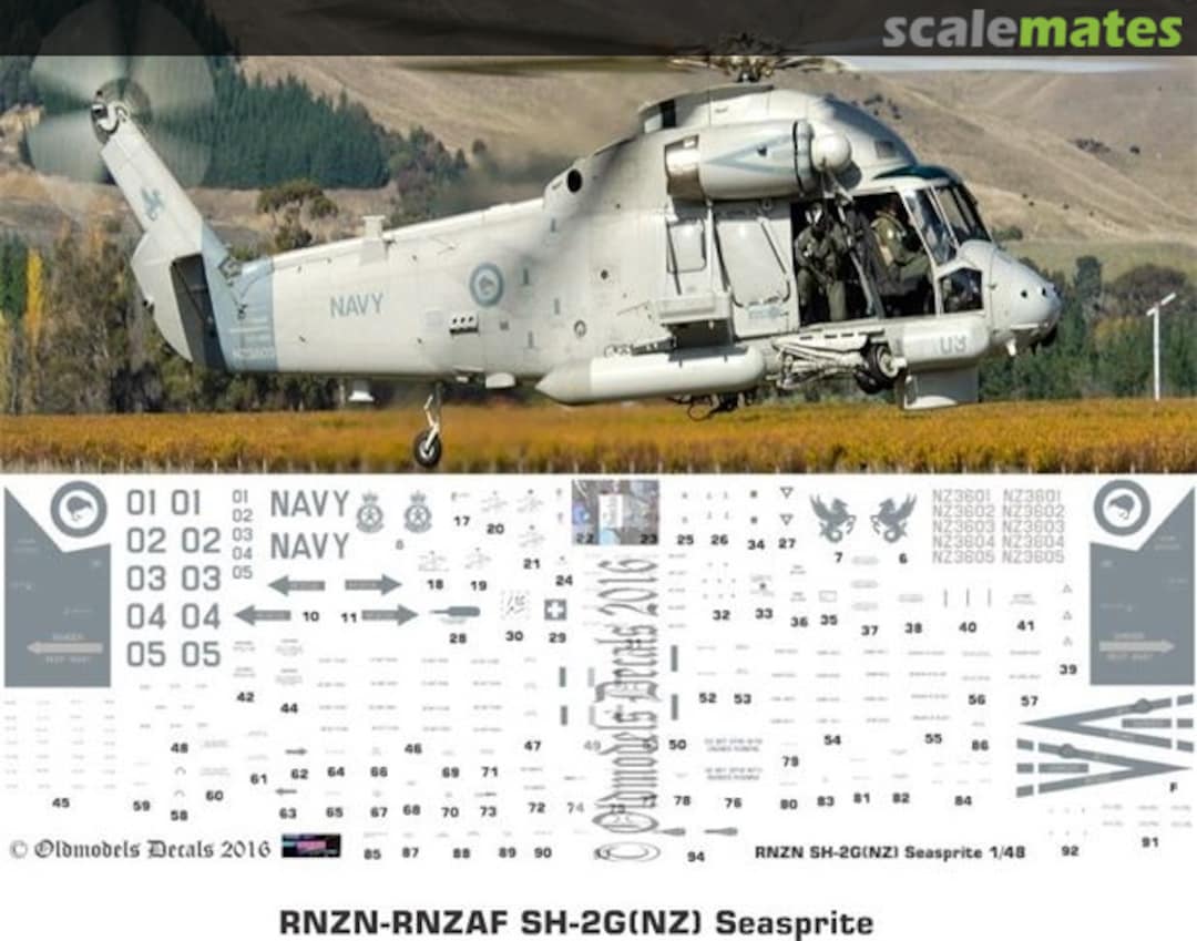 Boxart RNZAF/RNZN SH-2G(NZ) Seasprite OMD0019 Oldmodels Decals