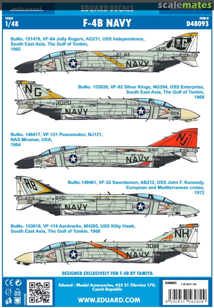 Boxart F-4B Navy D48093 Eduard