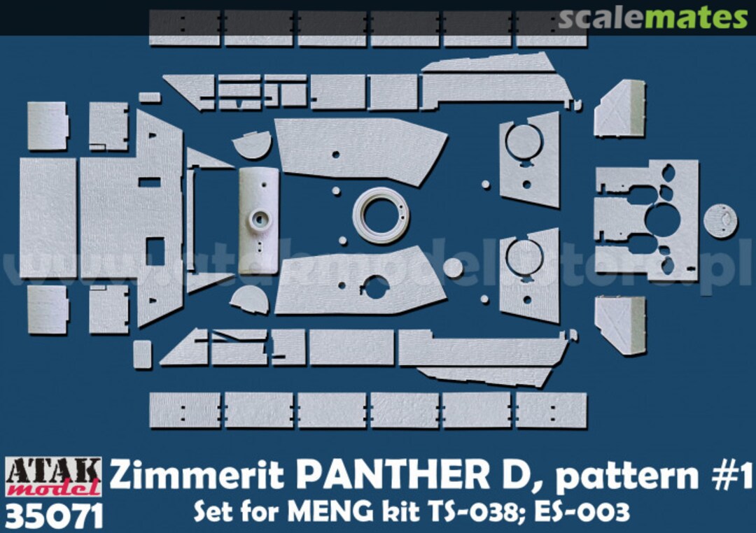 Boxart Zimmerit PANTHER D pattern 1 35071 Atak Model