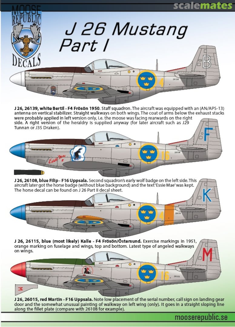 Boxart J 26 Mustang 48002 Moose Republic Decals