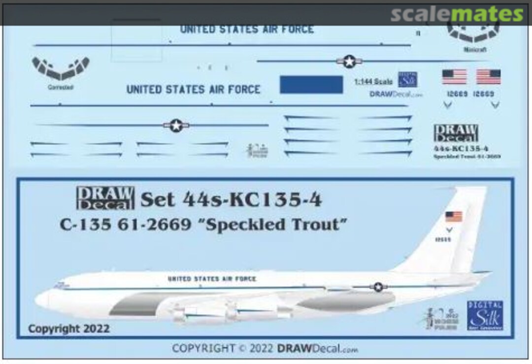 Boxart C-135C 61-2669 “Speckled Trout” 44-KC135-4 Draw Decal