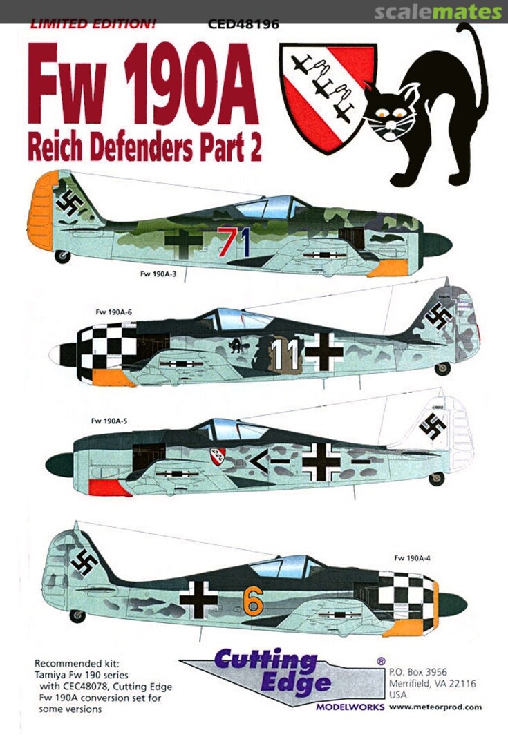 Boxart Fw 190A Reich Defenders Part 2 CED48196 Cutting Edge Modelworks