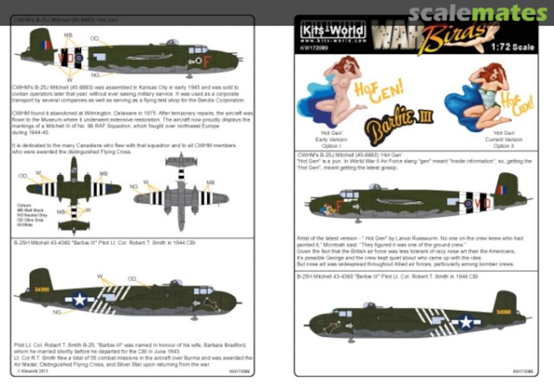 Boxart B-25 Mitchell KW172089 Kits-World