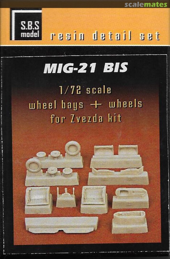 Boxart Mig-21bis wheel bays + wheels 72008 SBS Model