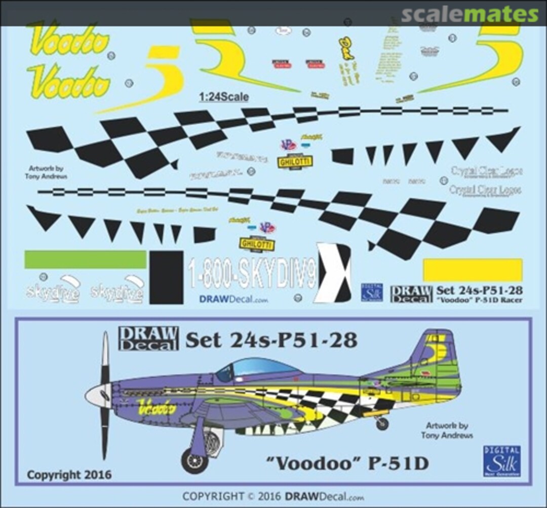 Boxart "Voodoo" P-51D 24-P51-28 Draw Decal