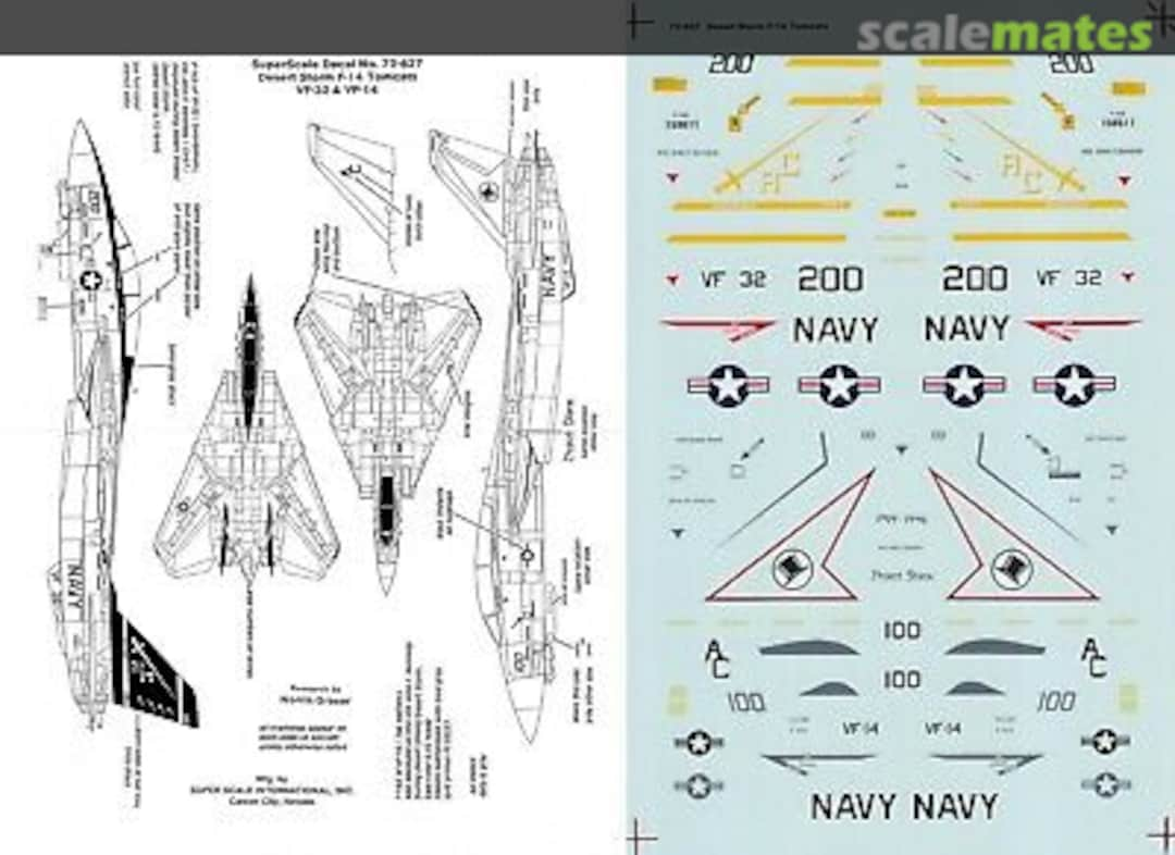 Boxart Desert Storm F-14A Tomcats 72-627 SuperScale International