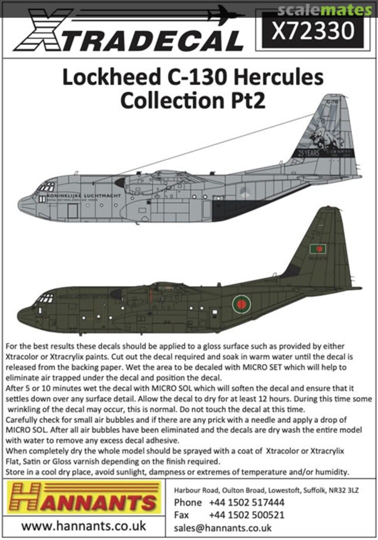 Boxart Lockheed C-130 Hercules Collection Pt.2 X72330 Xtradecal