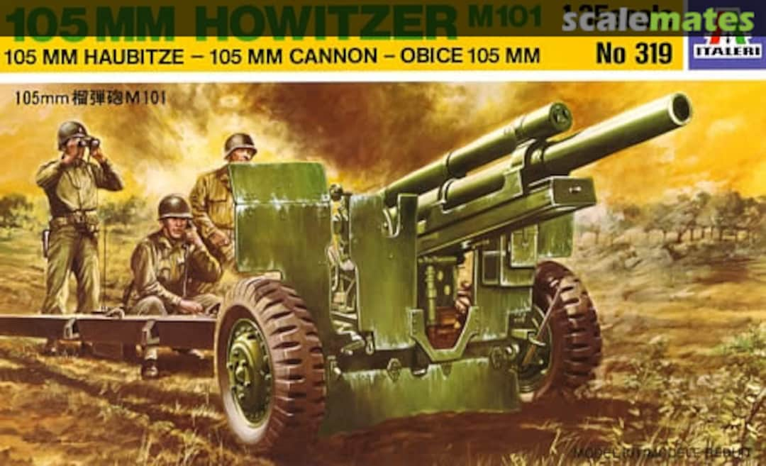 Boxart 105 mm Howitzer M101 319 Italeri