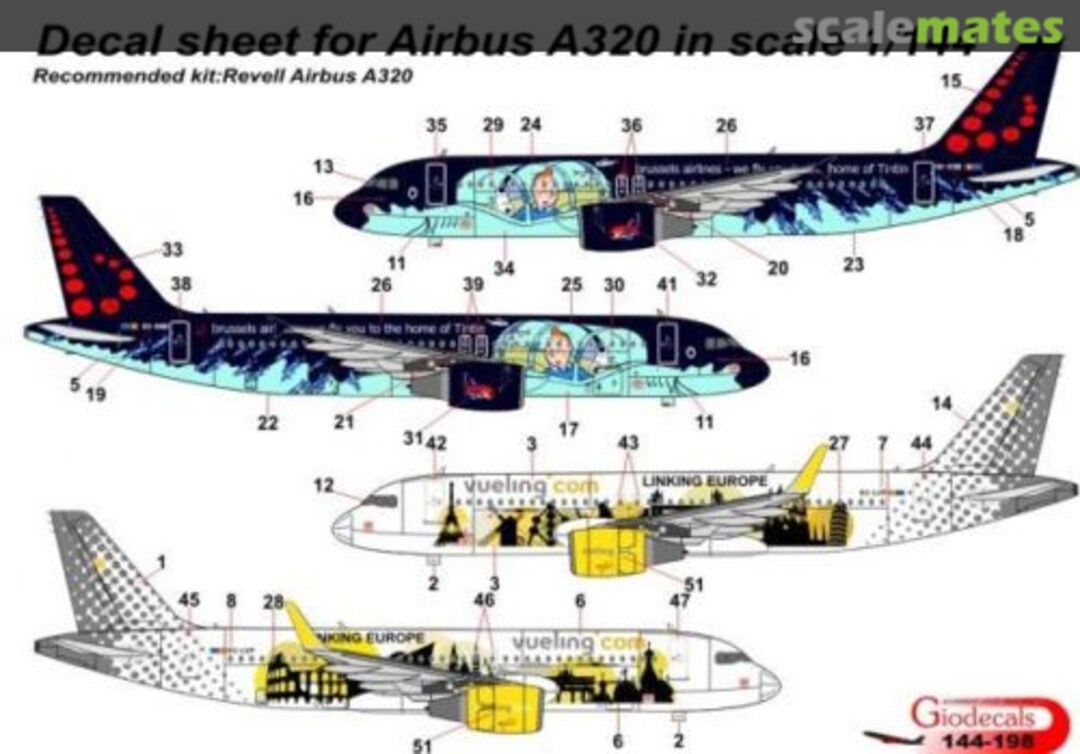 Boxart A-320 Rackham/Vueling 144-198 Gio Decals