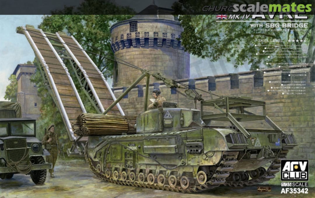 Boxart Churchill Mk.IV AVRE with SBG Bridge AF35342 AFV Club