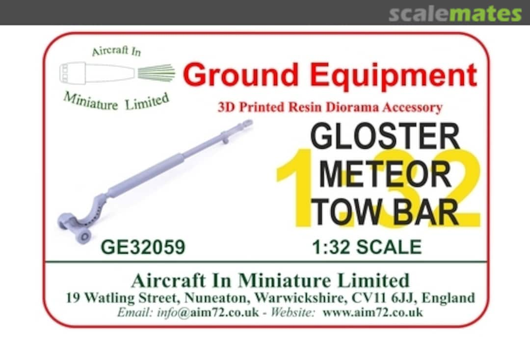 Boxart Gloster Meteor Tow Bar GE32059 Aircraft In Miniature Ltd