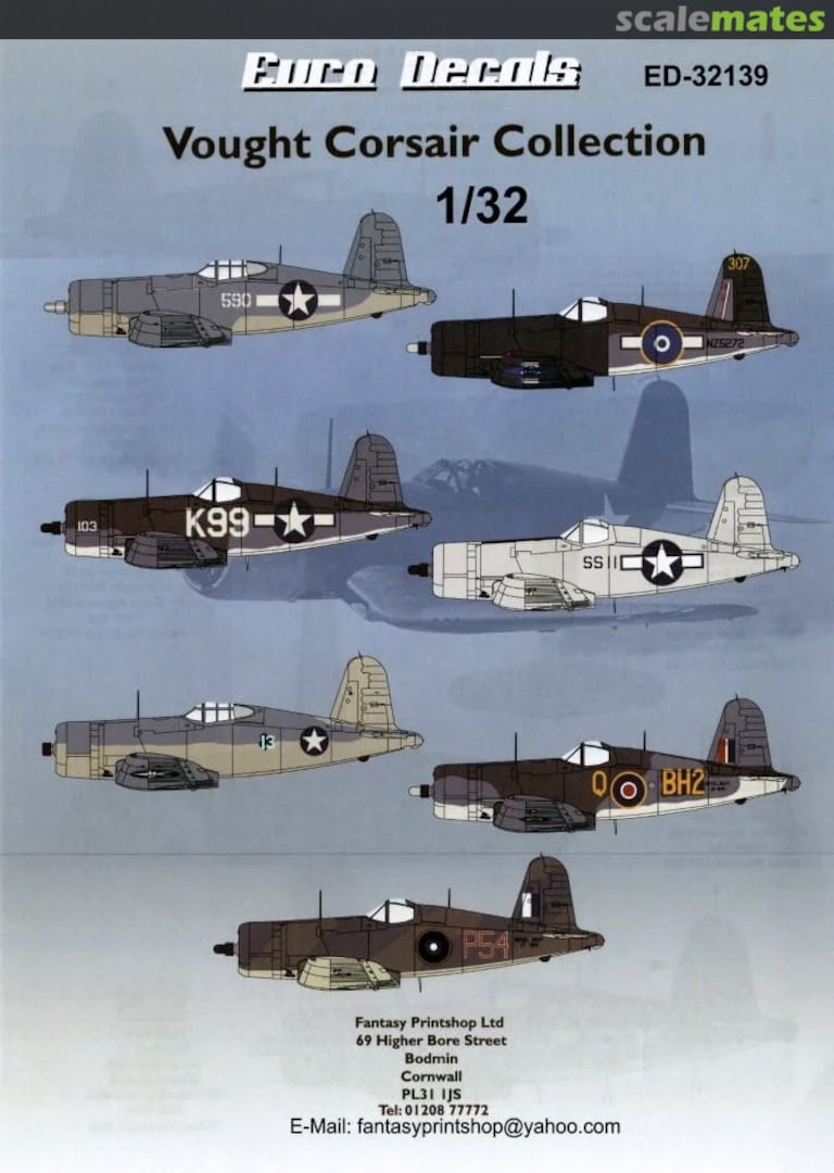 Boxart Vought Corsair Collection ED-32139 Euro Decals