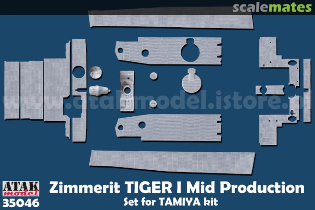 Boxart Zimmerit Tiger I Mid Production 35046 Atak Model