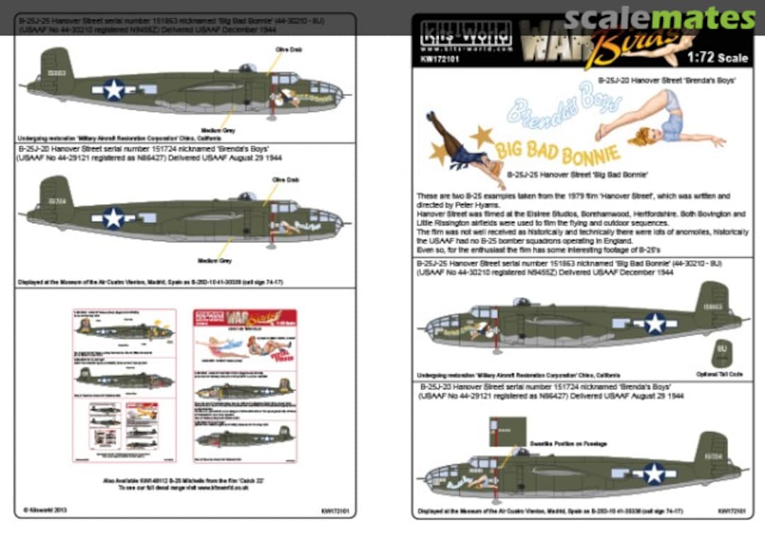 Boxart B-25J Mitchells KW172101 Kits-World