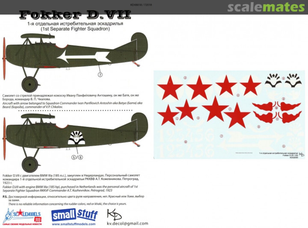 Boxart Fokker D.VII KD32005 Klastr Decol