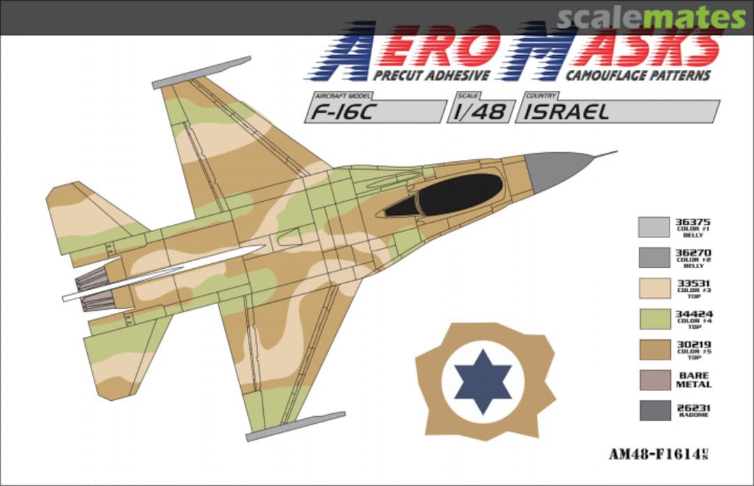 Boxart F-16C Israel AM48-F1614 AeroMasks