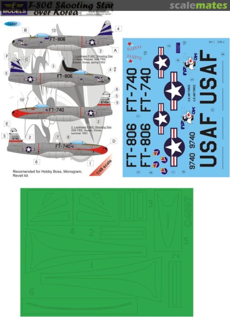 Boxart F-80C Shooting Star over Korea C4897 LF Models