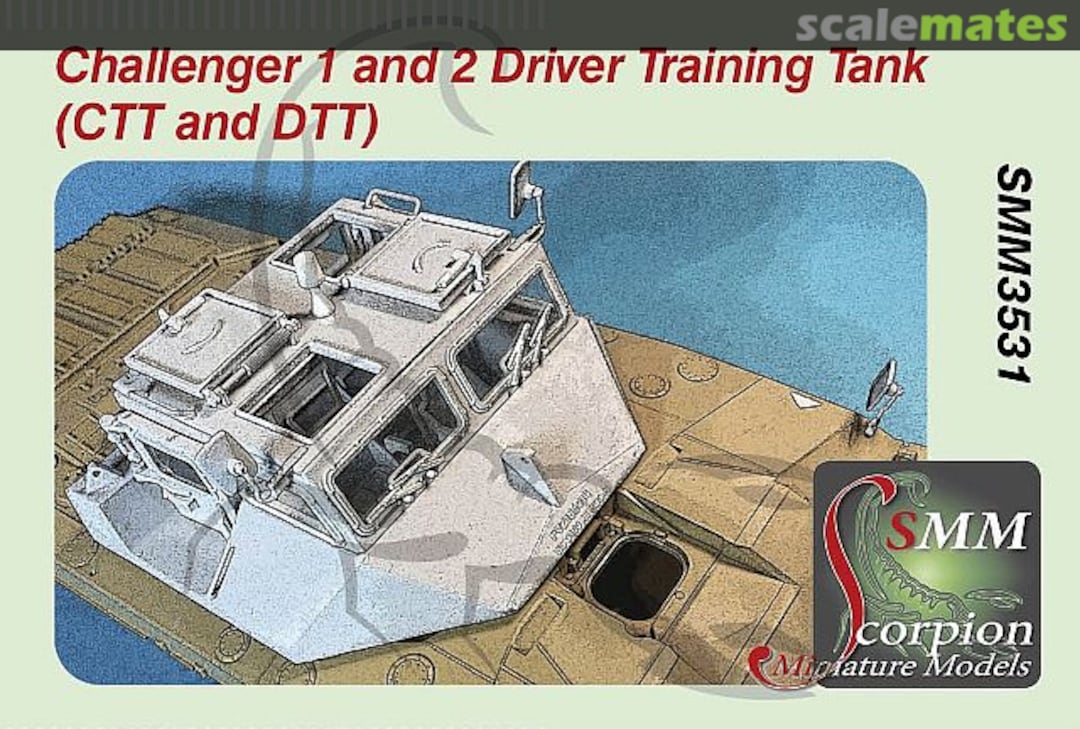 Boxart Challenger 1 and 2 Driver Training Tank (CTT and DTT) SMM3531 Scorpion Miniature Models