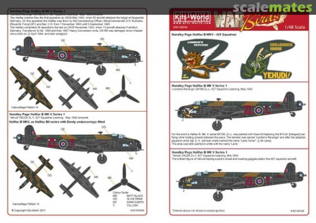 Boxart Handley Page Halifax B Mk.V KW148046 Kits-World