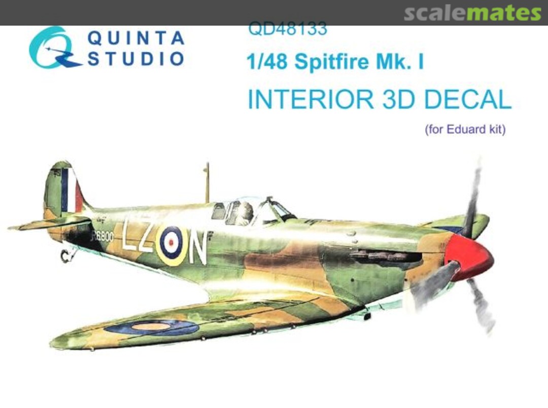 Boxart Spitfire Mk.I Interior 3D decals QD48133 Quinta Studio