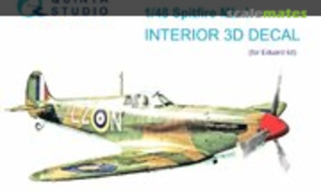 1:48 Spitfire Mk.I Interior 3D decals (Quinta Studio QD48133)