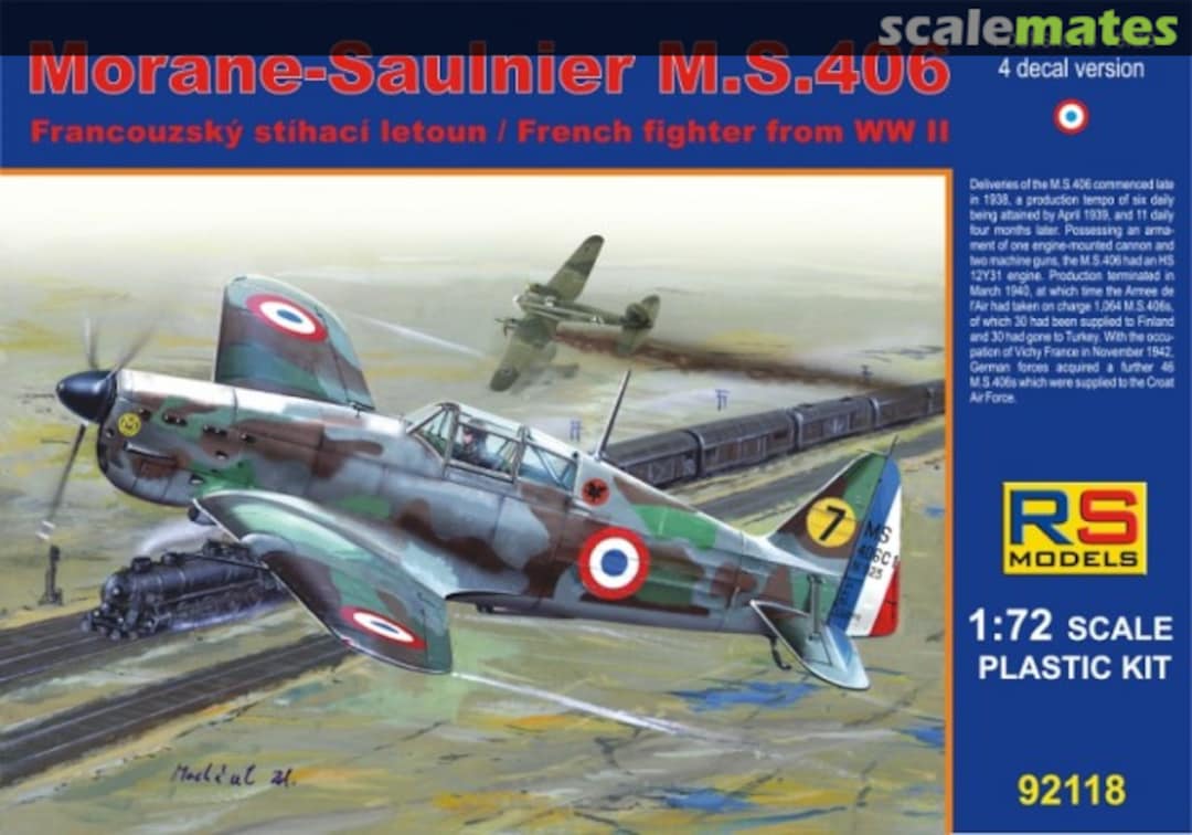 Boxart Morane-Saulnier M.S. 406 92118 RS Models