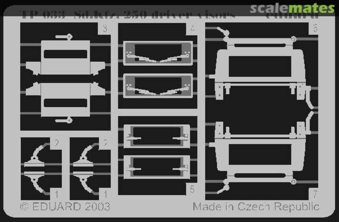 Boxart Sd. Kfz.250 driver visors TP033 Eduard