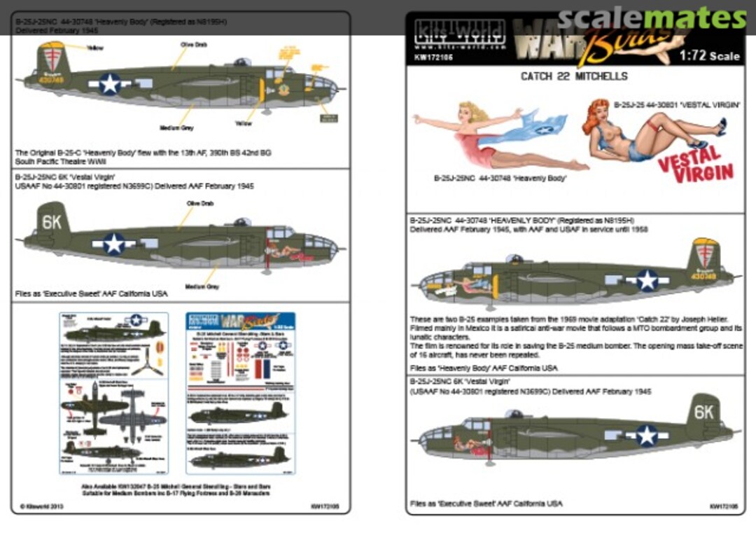 Boxart B-25J Mitchells KW172105 Kits-World