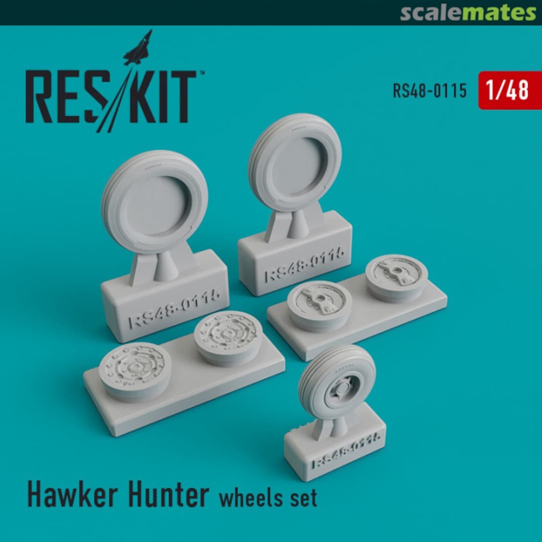 Boxart Hawker Hunter F.6 wheels set RS48-0115 ResKit