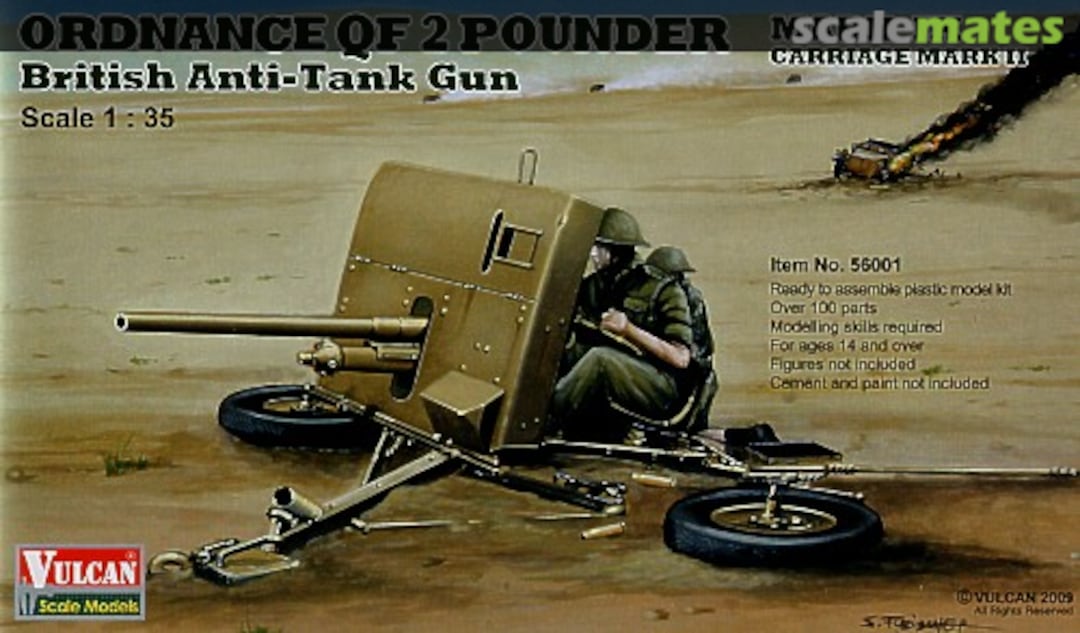 Boxart Ordnance QF 2 Pounder 56001 Vulcan Scale Models