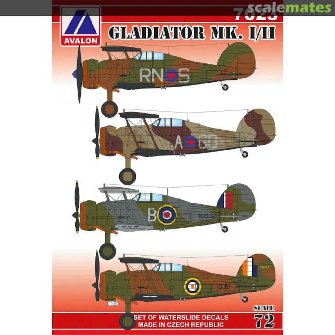 Boxart Gladiator Mk.I/II 7023 Avalon Decals