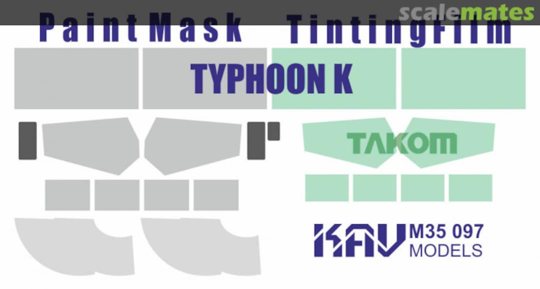 Boxart Paint mask & Tinting Film for Typhoon-K KAV M35 097 KAV models