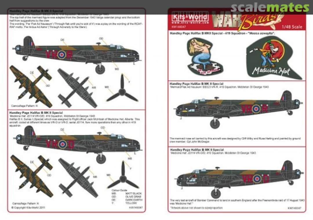 Boxart Handley Page Halifax B Mk II Special KW148047 Kits-World