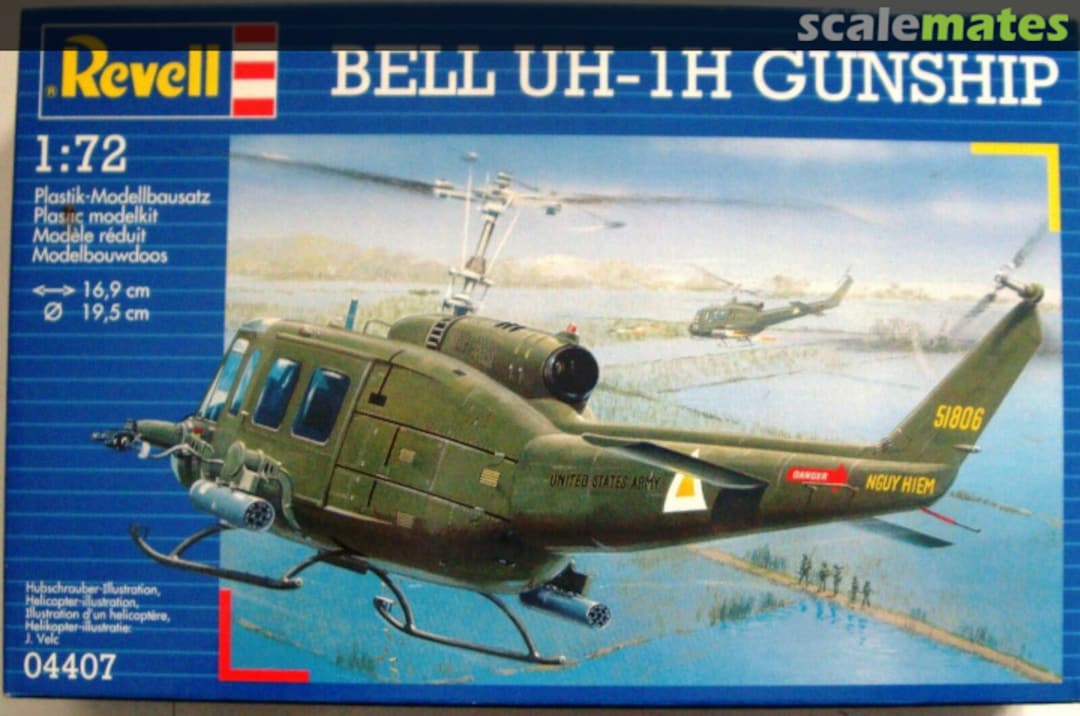 Boxart Bell UH-1H Gunship 04407 Revell