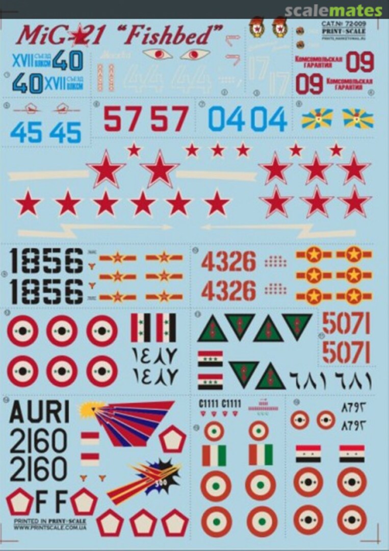 Boxart MiG-21 "Fishbed" 72-009 Print Scale