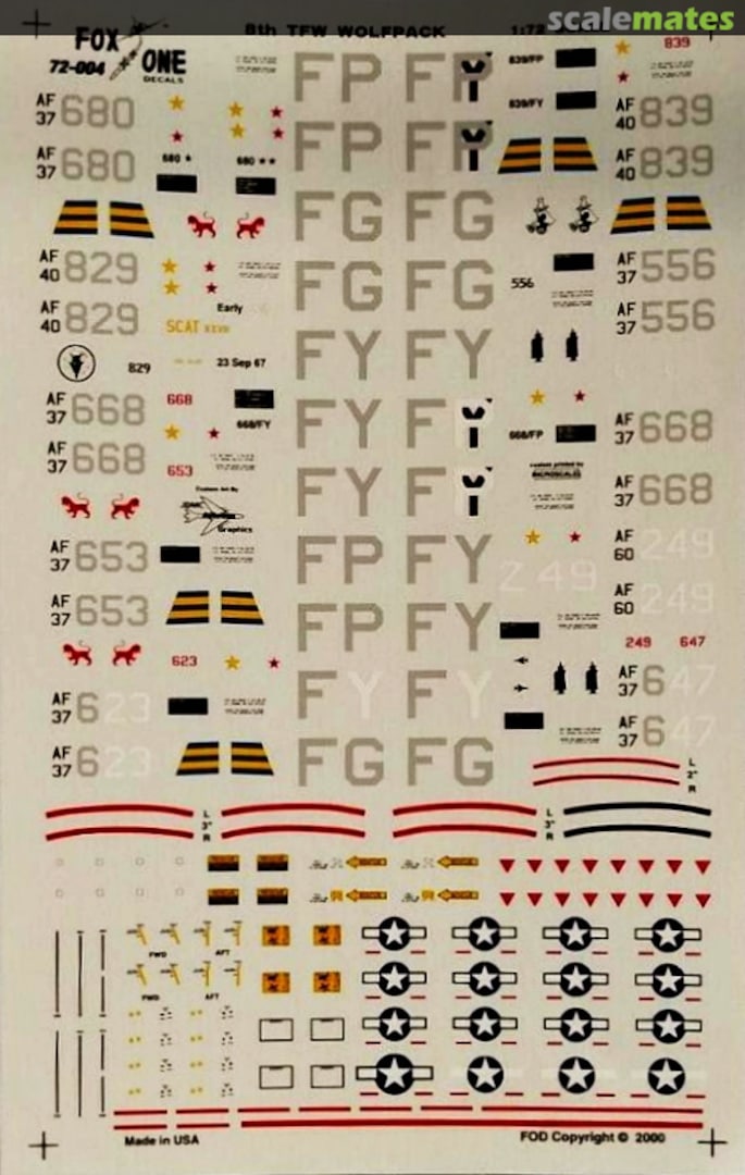 Boxart 8th TFW Wolfpack Phantoms 72-004 Fox One Decals