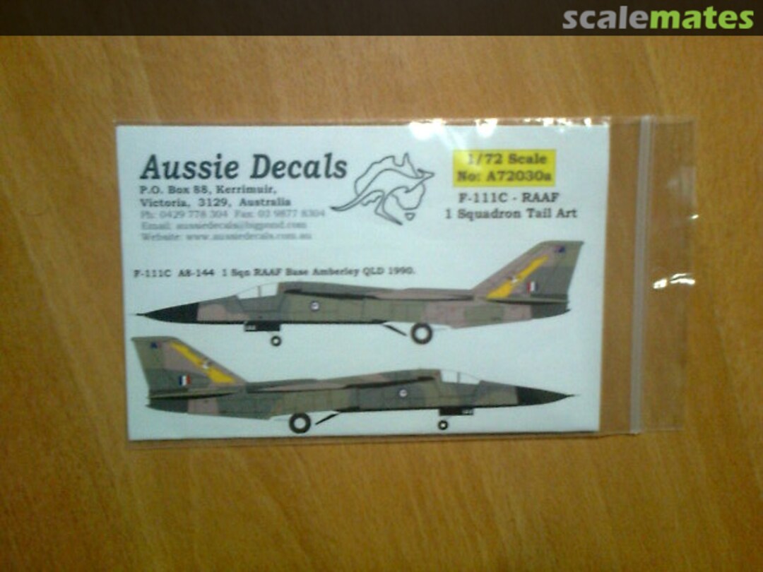 Boxart F-111C - RAAF A72030a Aussie Decals