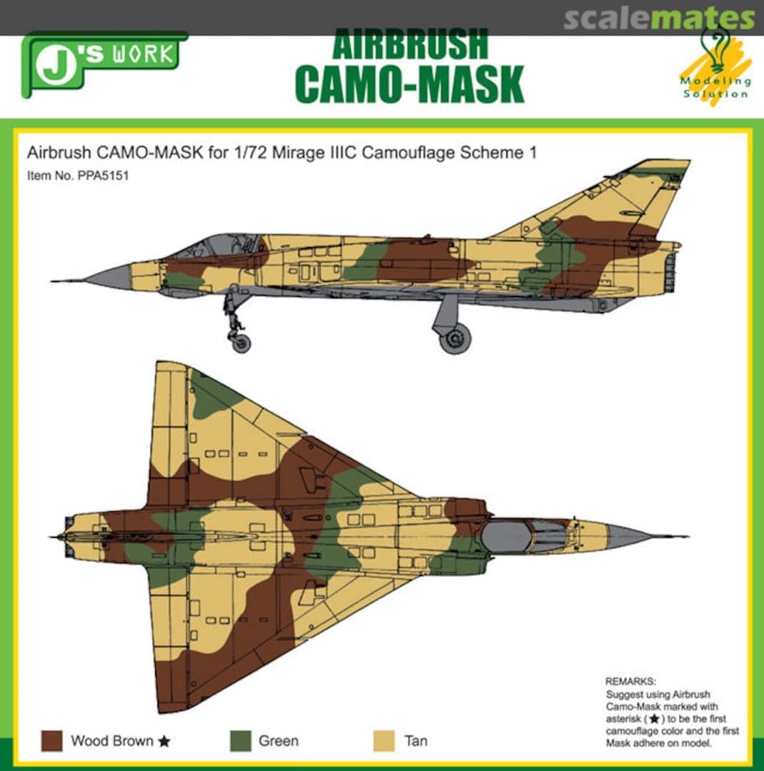 Boxart Mirage IIIC Camouflage Scheme 1 PPA5151 J's Work