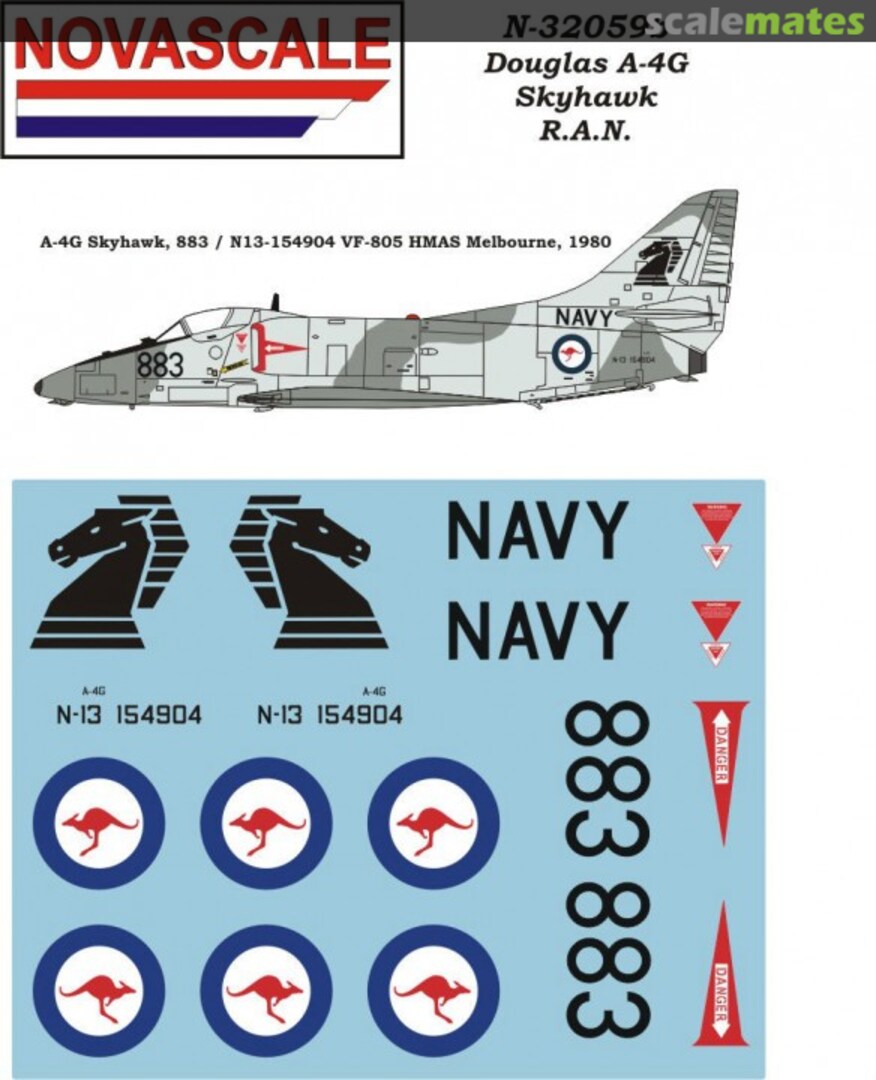 Boxart Douglas A-4G Skyhawk R.A.N. Mini-Set N-32059b Novascale