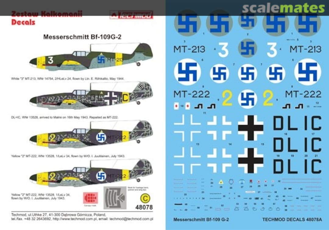 Boxart Messerschmitt Bf 109G-2 48078 Techmod