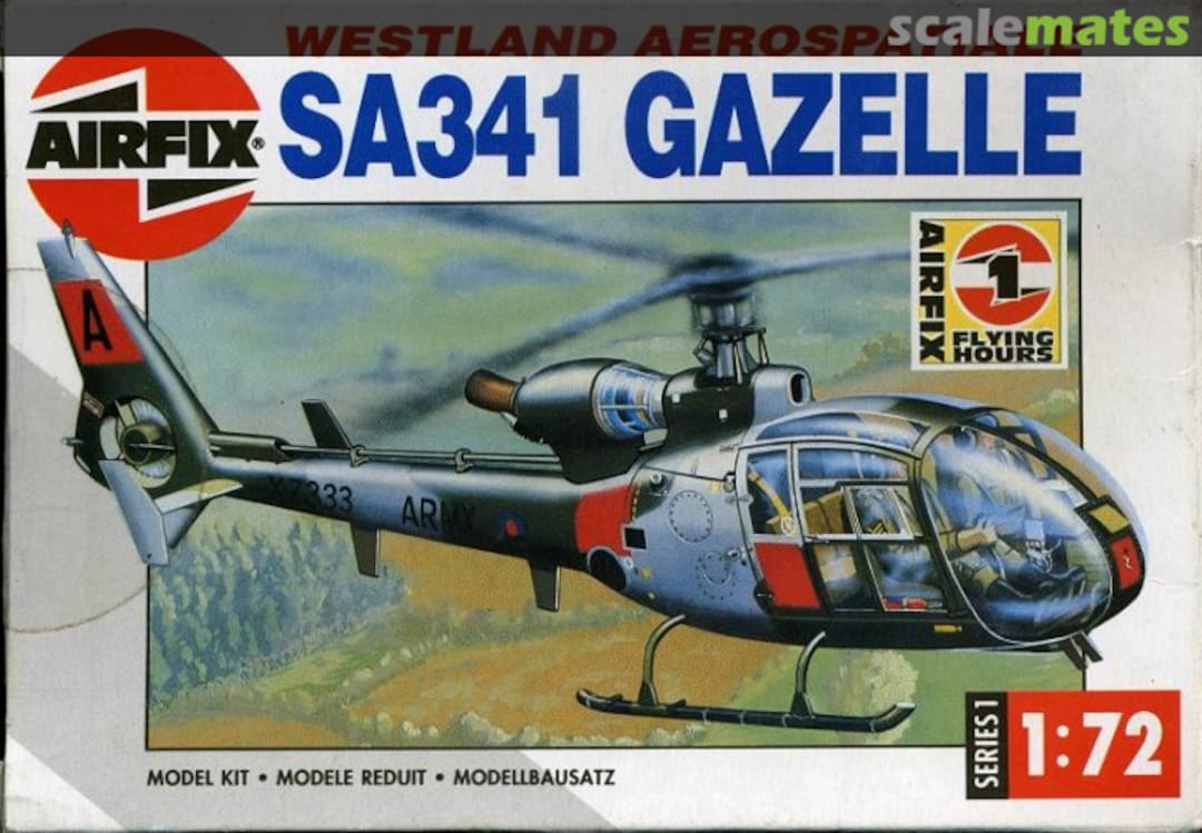 Boxart Westland Aerospatiale SA341 Gazelle 01059 Airfix