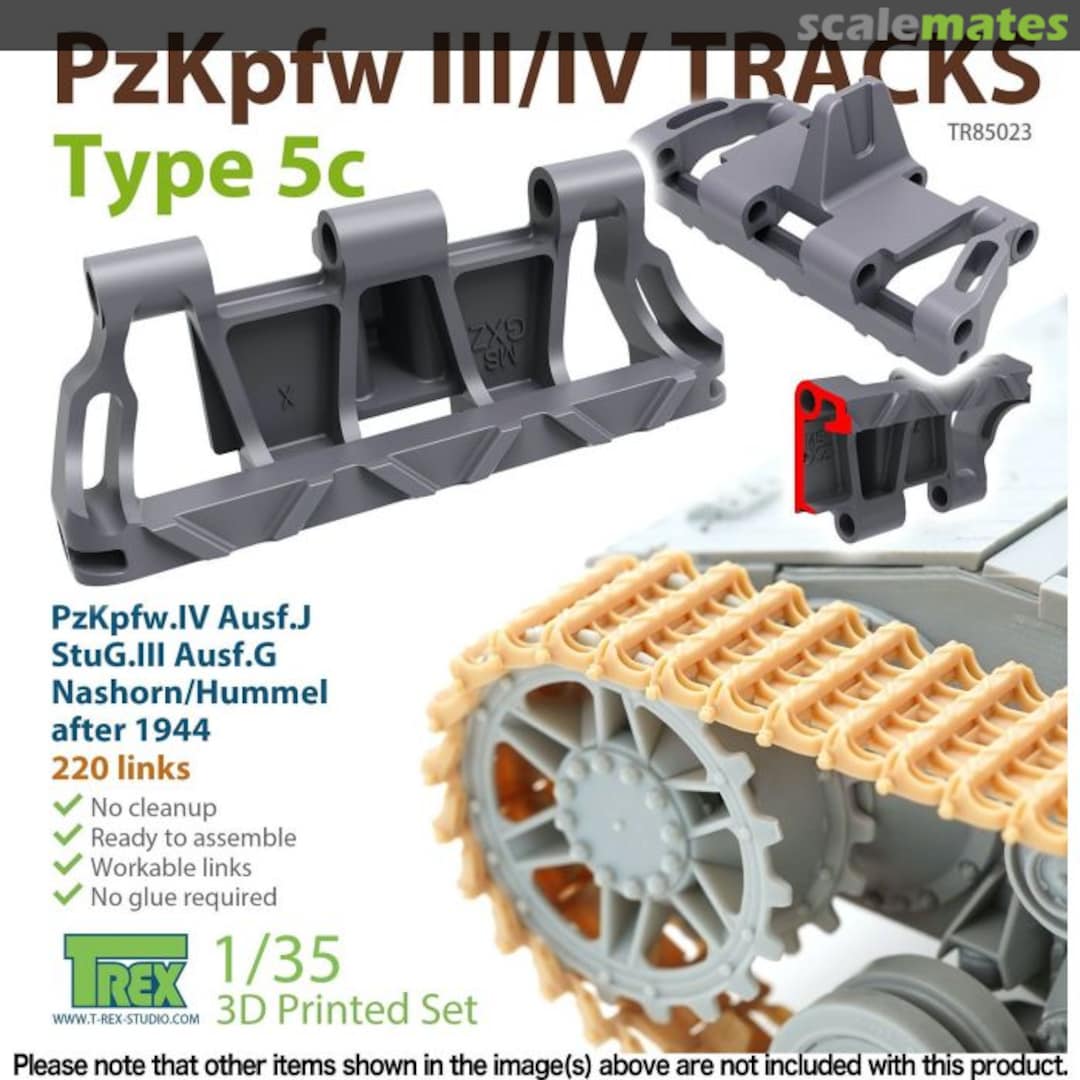 Boxart PzKpfw III / IV Tracks - Type 5c TR85023 T-Rex Studio