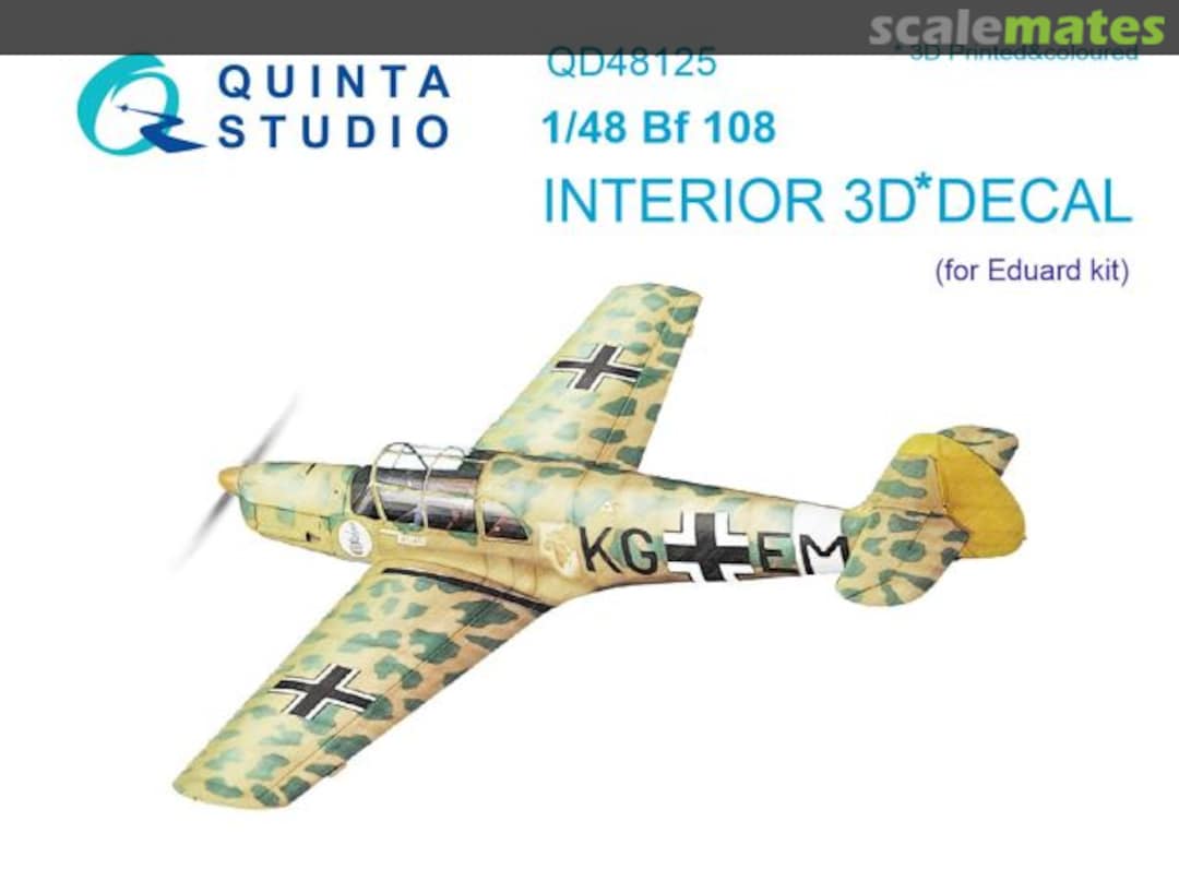 Boxart Bf 108 interior 3D decals QD48125 Quinta Studio