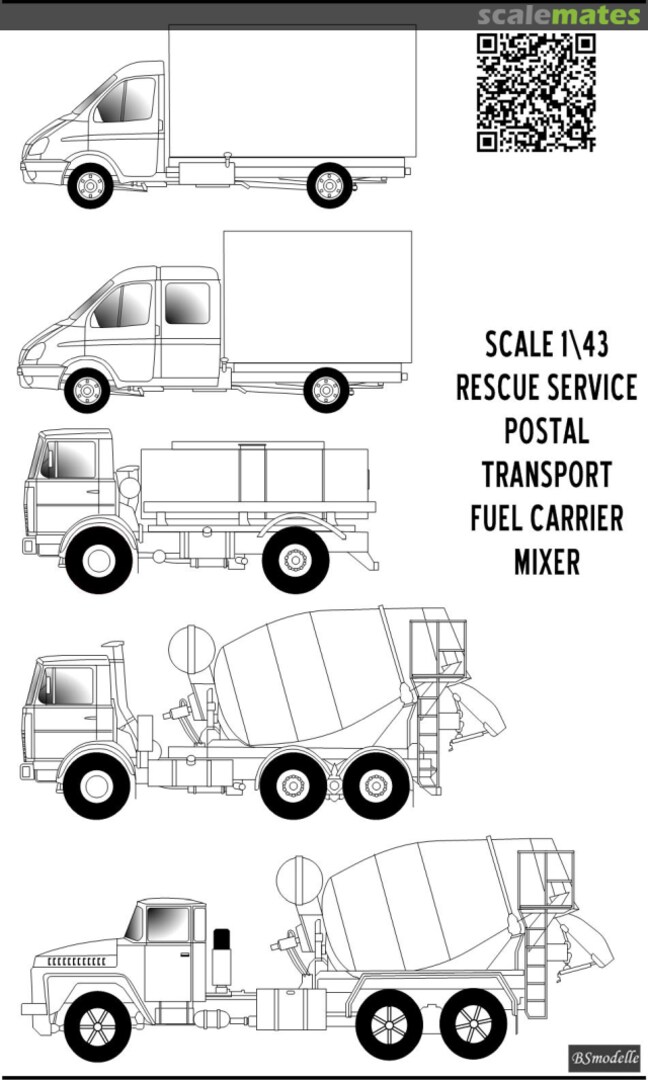 Boxart KrAZ-250, MAZ-5551, GAZ-3302 decals BSM430414 BSmodelle