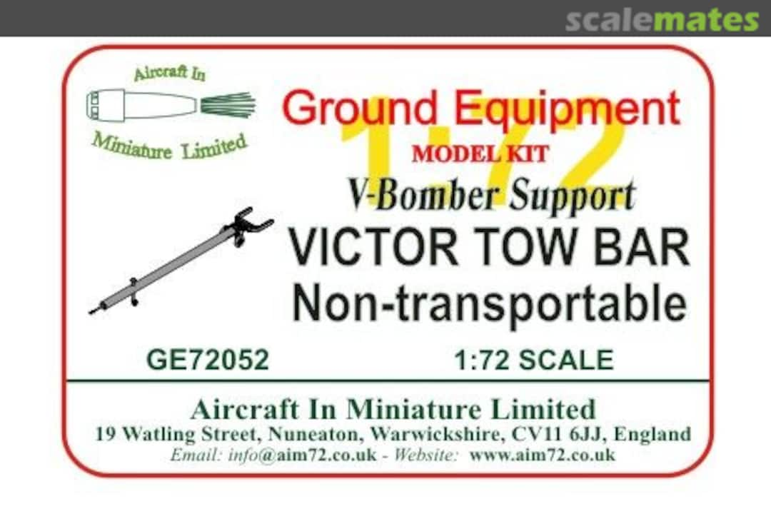 Boxart Victor Tow Bar Non-transportable GE72052 Aircraft In Miniature Ltd