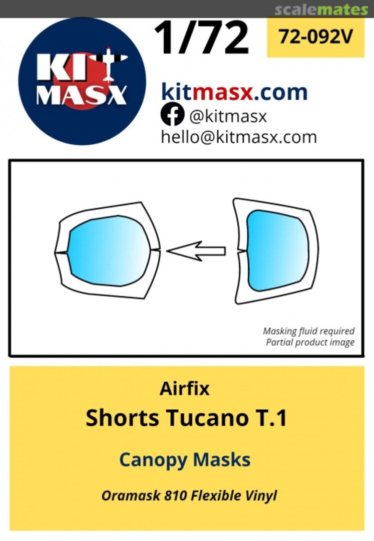 Boxart Shorts Tucano T.1 Canopy Masks 72-092V Kit Masx