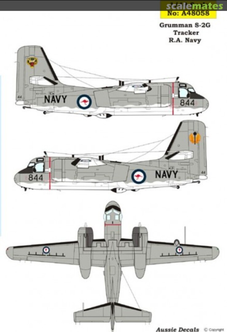 Boxart Grummans S-2G Tracker - RAN Decals 48058 Aussie Decals