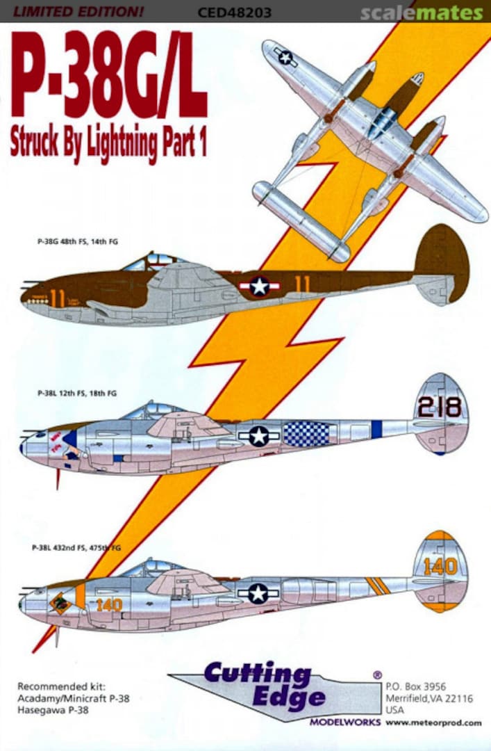 Boxart P-38G/L CED48203 Cutting Edge Modelworks