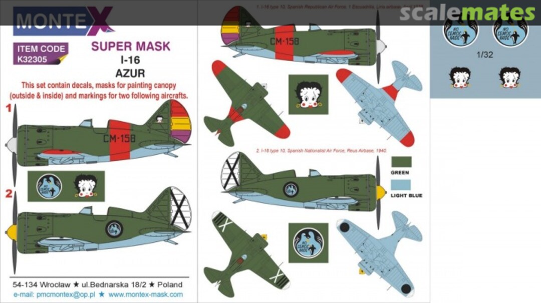 Boxart Polikarpov I-16 type 10 K32305 Montex