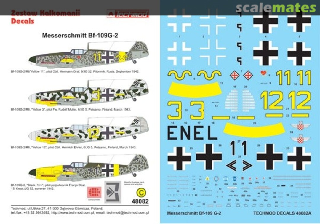 Boxart Messerschmitt Bf 109G-2 48082 Techmod